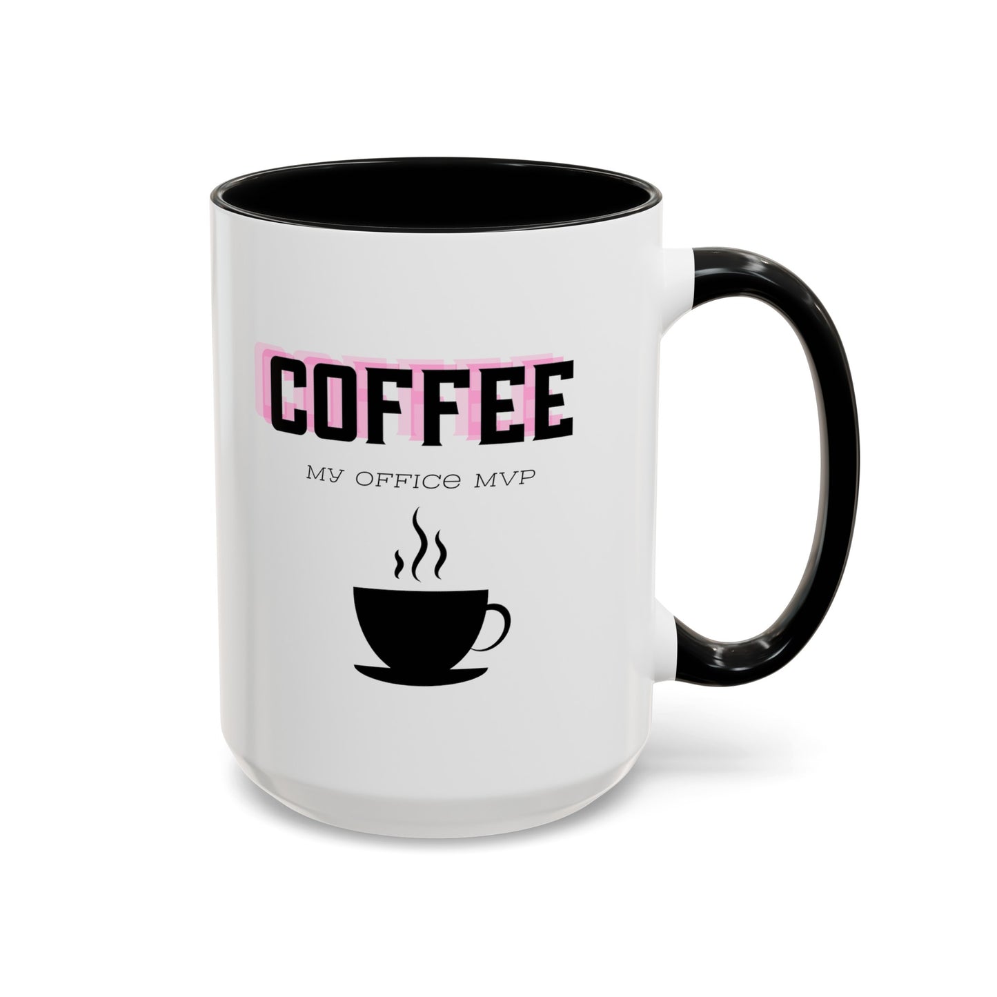 "Coffee: My office MVP" Accent Coffee Mug (11, 15oz)