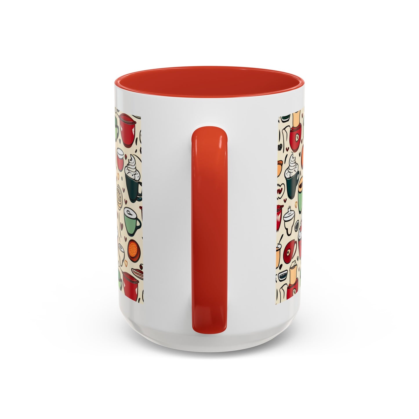 Latte Love 3 Accent Coffee Mug (11, 15oz)