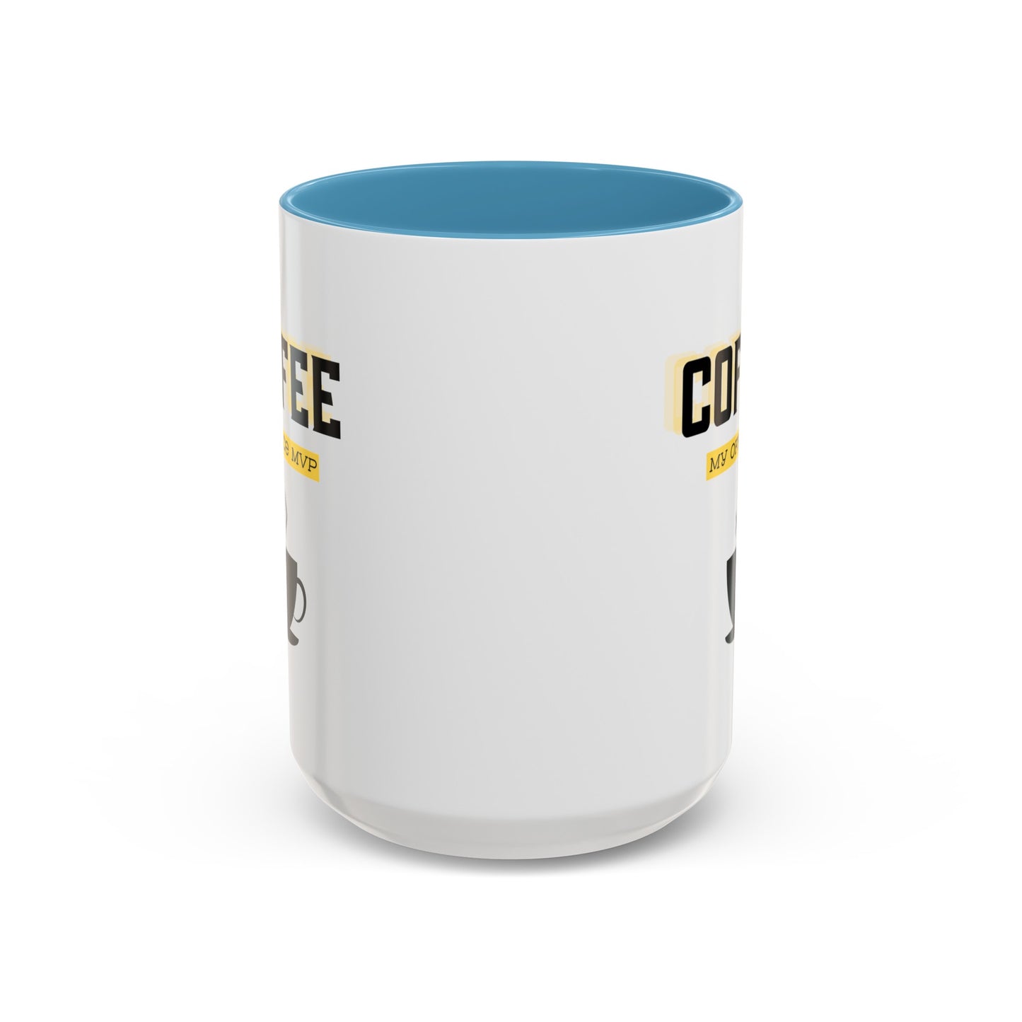 "Coffee: My office MVP" Accent Coffee Mug (11, 15oz)