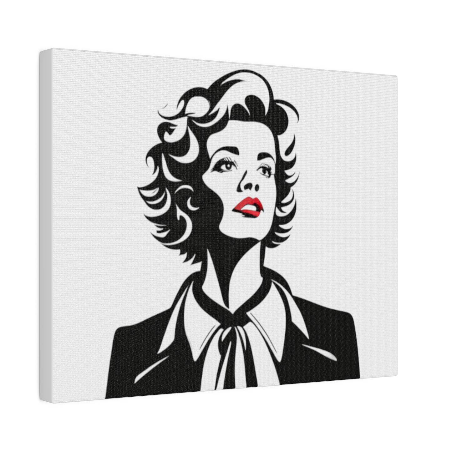 Comic Art, Female Model on Matte Canvas, Stretched, 0.75"