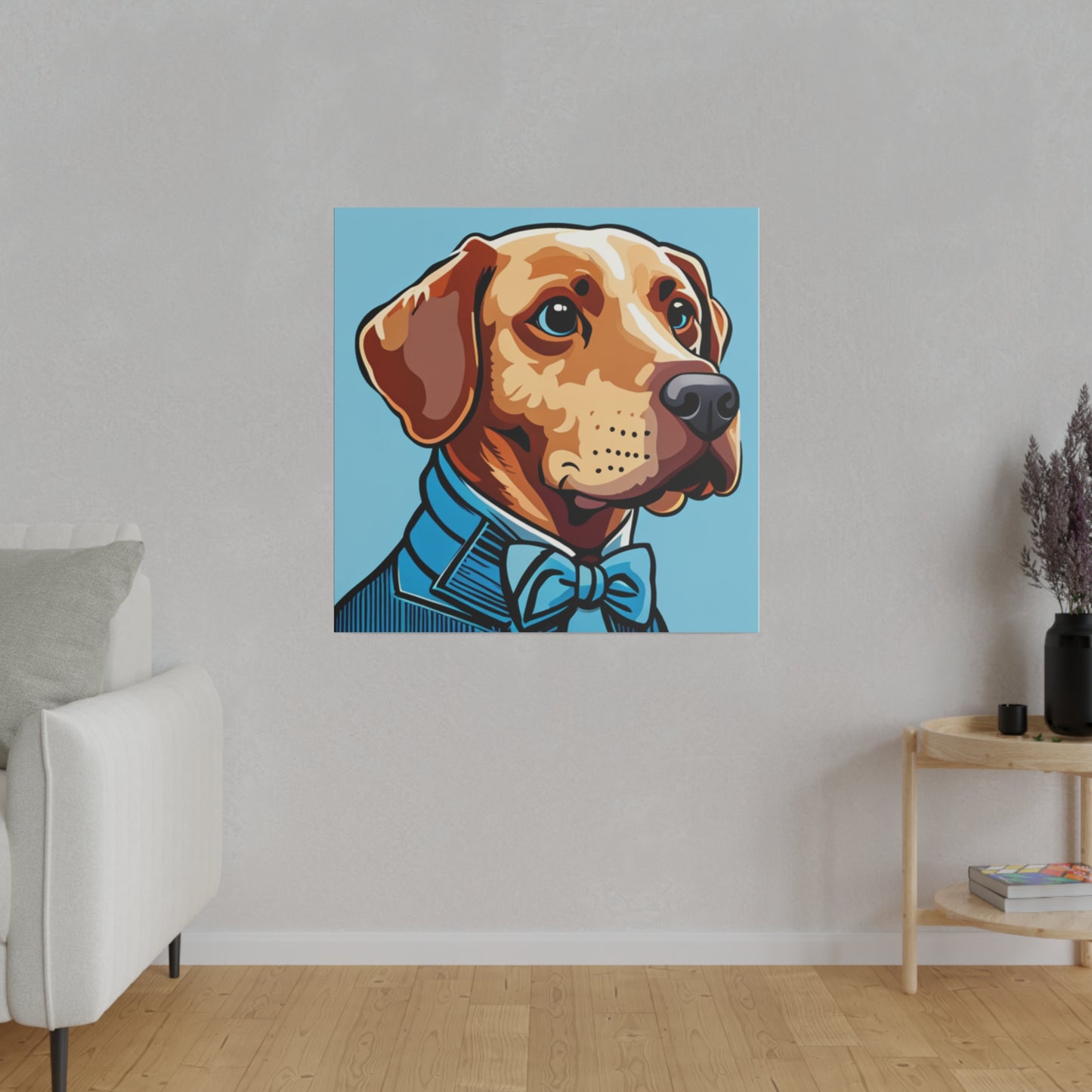 Comic Art, Dog Model on Matte Canvas, Stretched, 0.75"