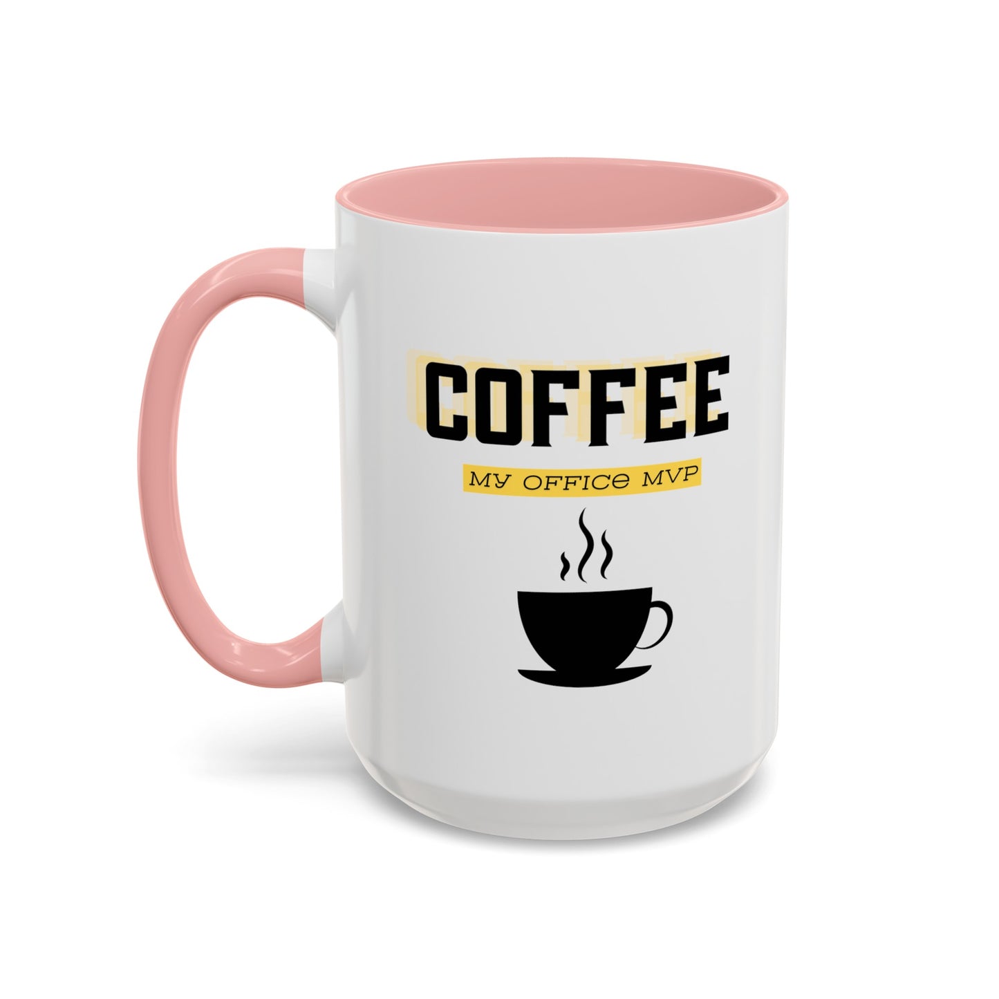 "Coffee: My office MVP" Accent Coffee Mug (11, 15oz)