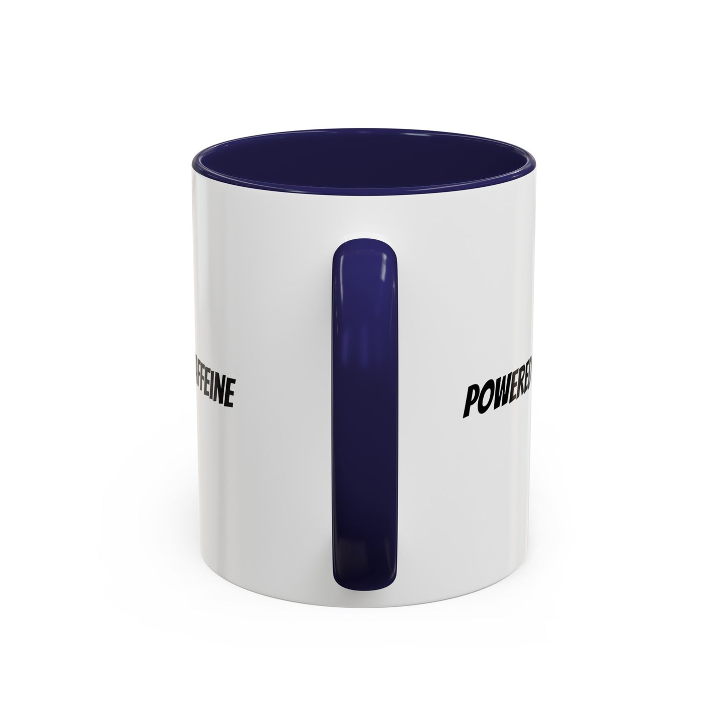 "Powered by Caffeine" Accent Coffee Mug (11, 15oz)