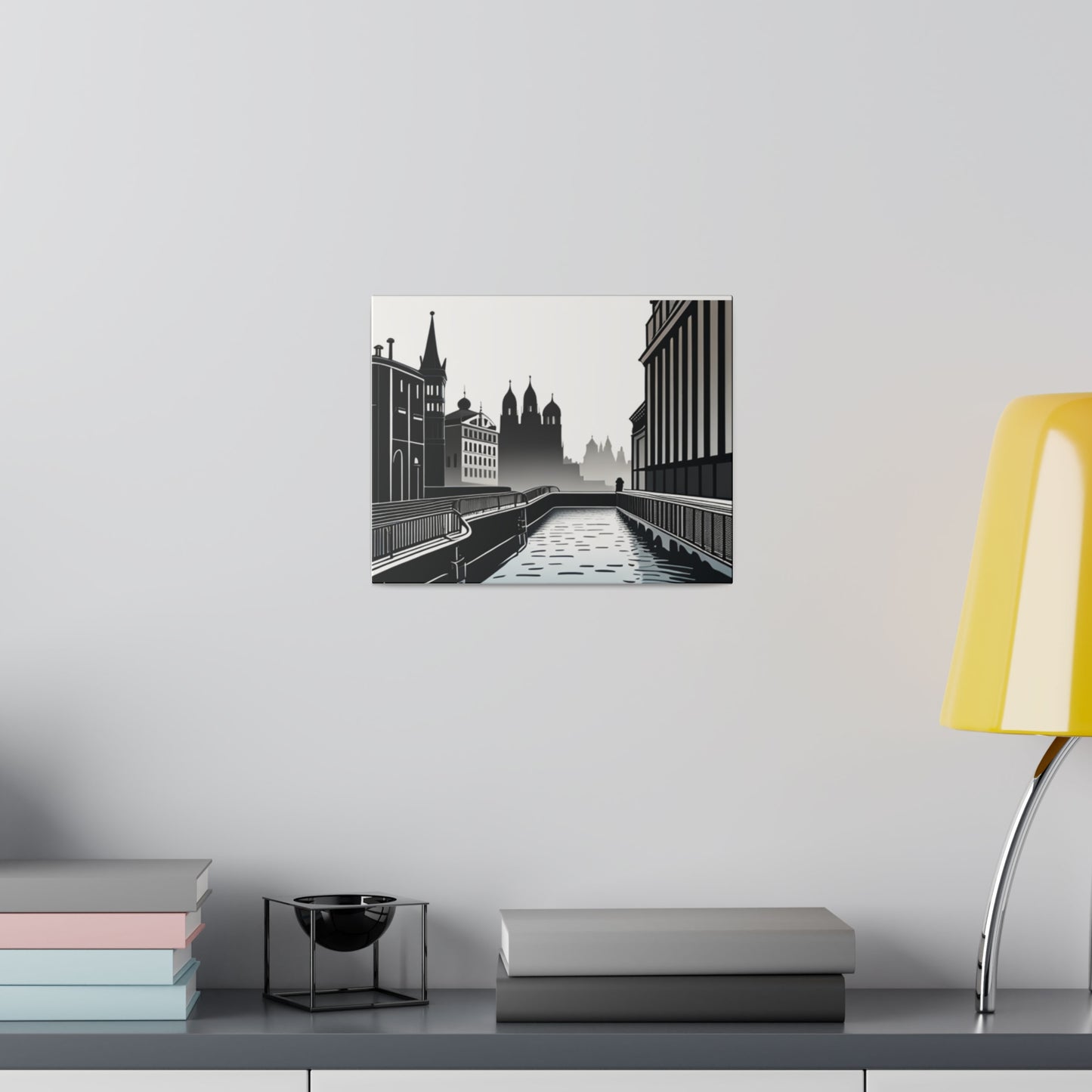 Majestic Metropolis: Matte Canvas Stretched Print