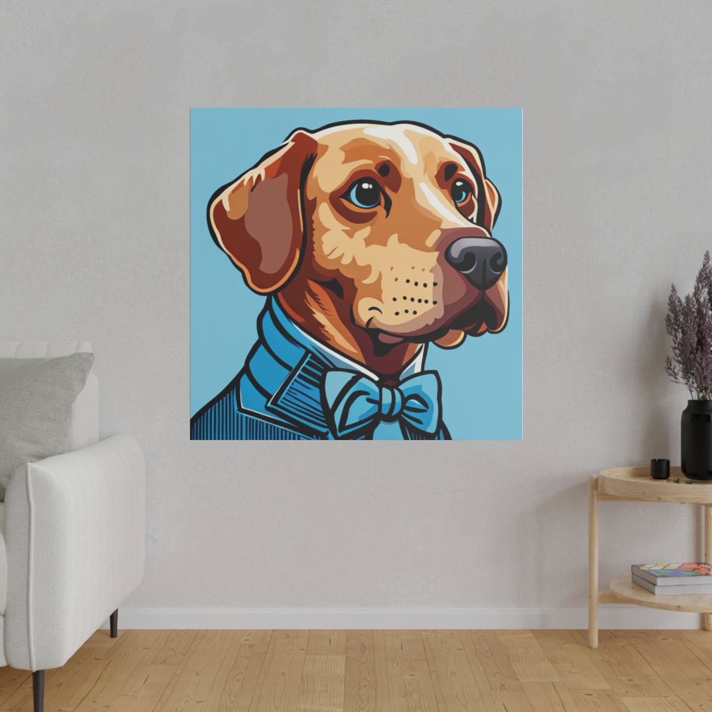 Comic Art, Dog Model on Matte Canvas, Stretched, 0.75"