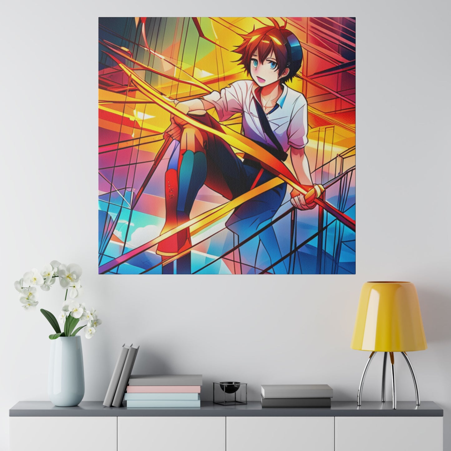 Anime Art, Model on Matte Canvas, Stretched, 0.75"