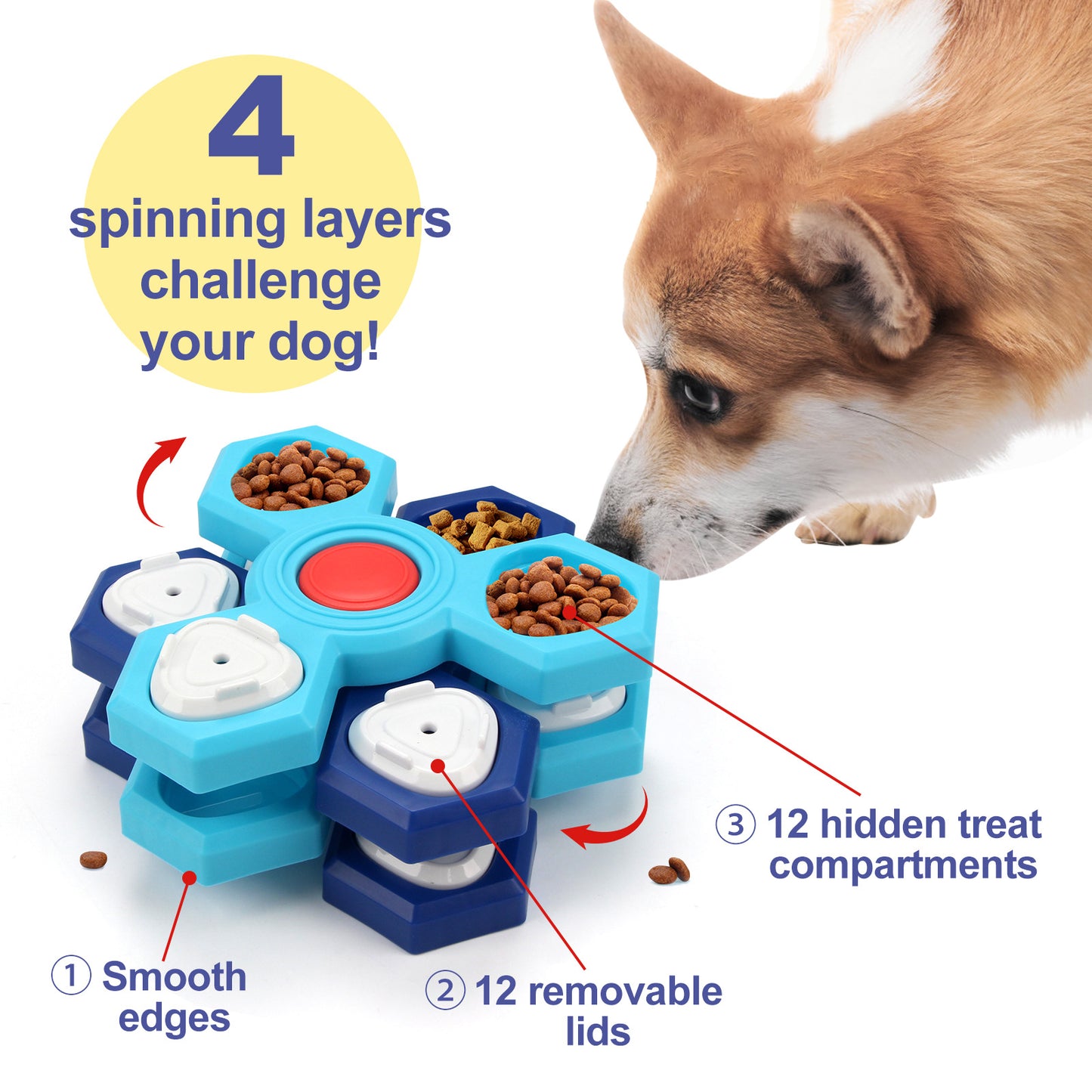 Pets Puzzle Training Slow Feeding Dog Bowl Pet Products