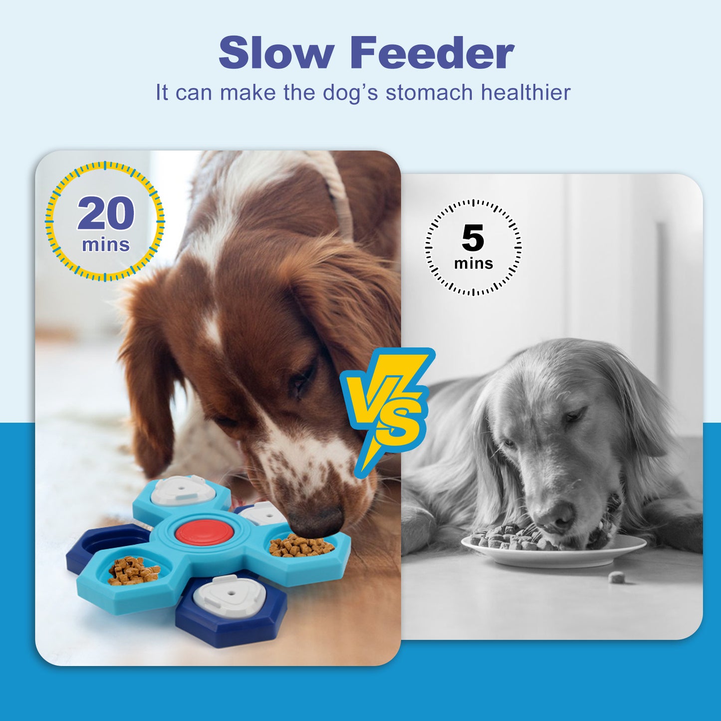 Pets Puzzle Training Slow Feeding Dog Bowl Pet Products