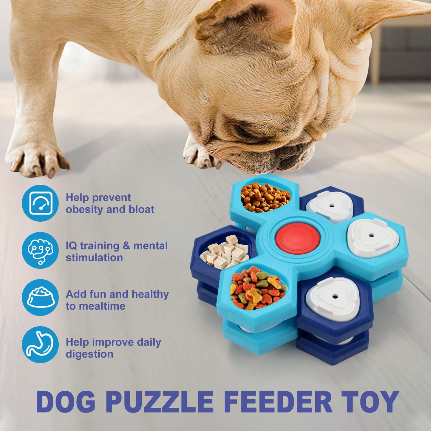 Pets Puzzle Training Slow Feeding Dog Bowl Pet Products