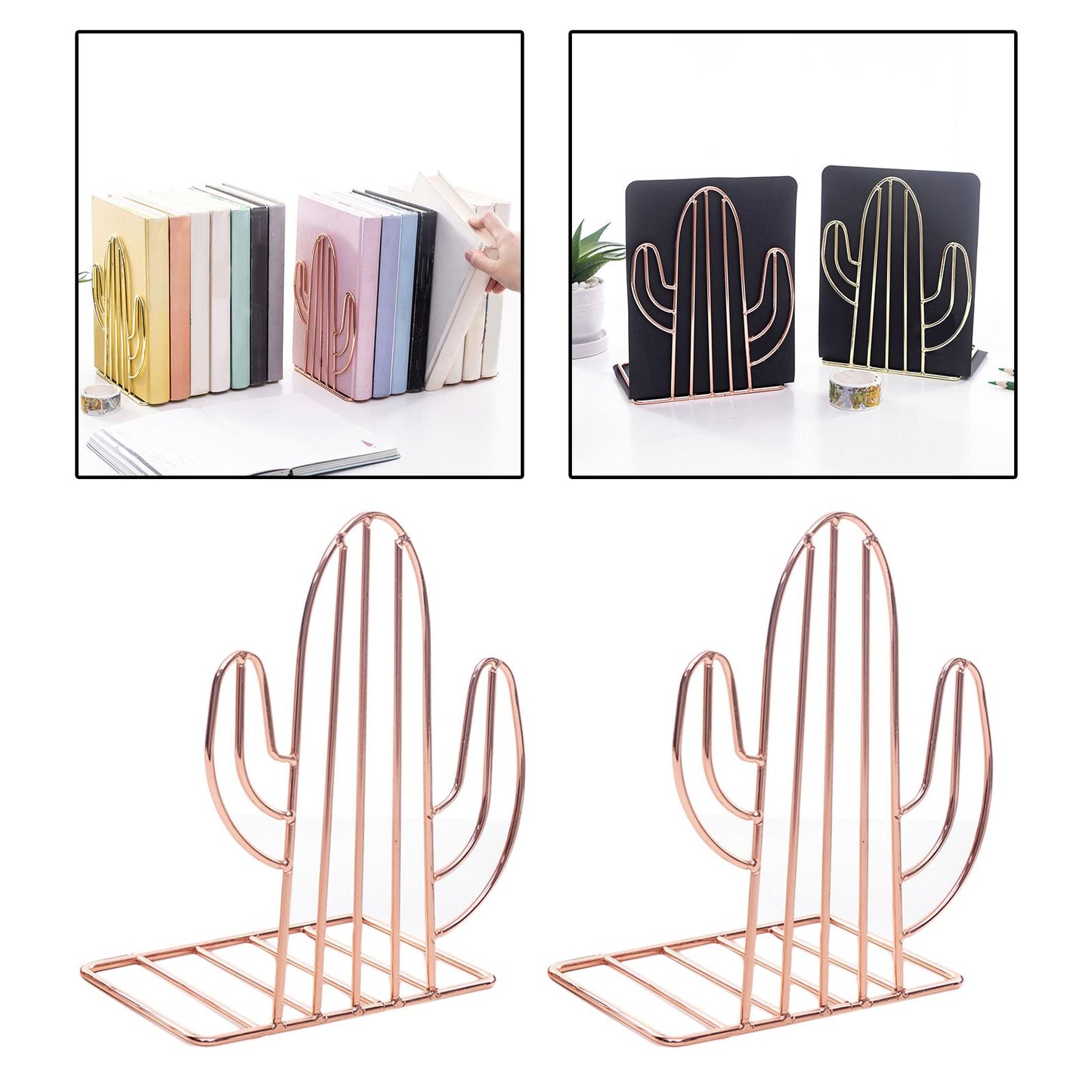 Cactus Bookshelf Holder